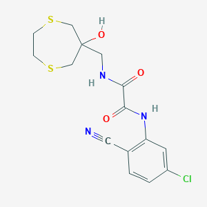 N'-(5-Chloro-2-cyanophenyl)-N-[(6-hydroxy-1,4-dithiepan-6-yl)methyl]oxamide