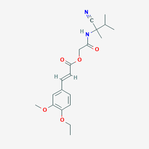 [2-[(2-Cyano-3-methylbutan-2-yl)amino]-2-oxoethyl] (E)-3-(4-ethoxy-3-methoxyphenyl)prop-2-enoate