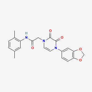 2-[4-(1,3-benzodioxol-5-yl)-2,3-dioxopyrazin-1-yl]-N-(2,5-dimethylphenyl)acetamide