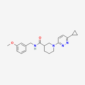 molecular formula C21H26N4O2 B2938984 1-(6-cyclopropylpyridazin-3-yl)-N-(3-methoxybenzyl)piperidine-3-carboxamide CAS No. 2176201-59-3