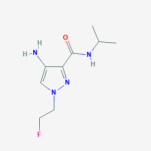 molecular formula C9H15FN4O B2938986 4-Amino-1-(2-fluoroethyl)-N-isopropyl-1H-pyrazole-3-carboxamide CAS No. 2101196-65-8