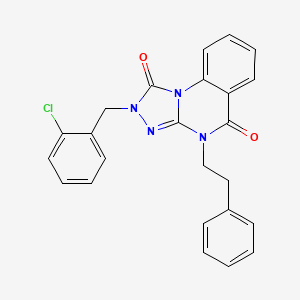 molecular formula C24H19ClN4O2 B2938992 2-(2-chlorobenzyl)-4-phenethyl-[1,2,4]triazolo[4,3-a]quinazoline-1,5(2H,4H)-dione CAS No. 1189651-91-9