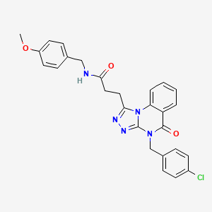3-(4-(4-chlorobenzyl)-5-oxo-4,5-dihydro-[1,2,4]triazolo[4,3-a]quinazolin-1-yl)-N-(4-methoxybenzyl)propanamide
