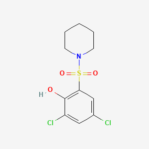 2,4-Dichloro-6-piperidin-1-ylsulfonylphenol