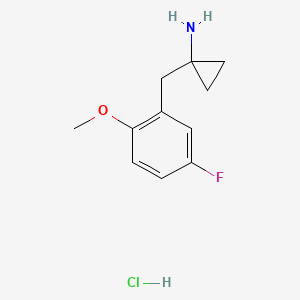 1-[(5-Fluoro-2-methoxyphenyl)methyl]cyclopropan-1-amine hydrochloride