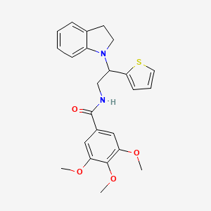 N-(2-(indolin-1-yl)-2-(thiophen-2-yl)ethyl)-3,4,5-trimethoxybenzamide