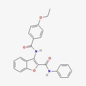 molecular formula C24H20N2O4 B2939021 3-(4-ethoxybenzamido)-N-phenylbenzofuran-2-carboxamide CAS No. 887885-38-3