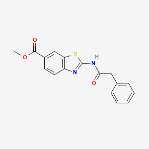 molecular formula C17H14N2O3S B2939028 Methyl 2-(2-phenylacetamido)benzo[d]thiazole-6-carboxylate CAS No. 864860-62-8