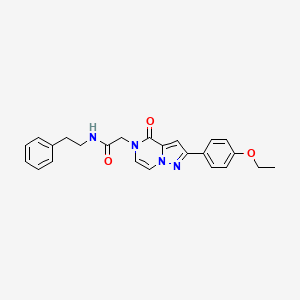 molecular formula C24H24N4O3 B2939041 2-[2-(4-乙氧基苯基)-4-氧代吡唑并[1,5-a]哒嗪-5(4H)-基]-N-(2-苯乙基)乙酰胺 CAS No. 941938-57-4