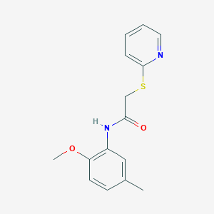 molecular formula C15H16N2O2S B2939052 N-(2-methoxy-5-methylphenyl)-2-(2-pyridylthio)acetamide CAS No. 329078-87-7