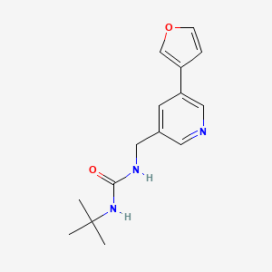 molecular formula C15H19N3O2 B2939053 1-(Tert-butyl)-3-((5-(furan-3-yl)pyridin-3-yl)methyl)urea CAS No. 2034314-70-8