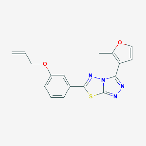 molecular formula C17H14N4O2S B293906 Allyl 3-[3-(2-methyl-3-furyl)[1,2,4]triazolo[3,4-b][1,3,4]thiadiazol-6-yl]phenyl ether 