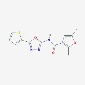 molecular formula C13H11N3O3S B2939061 2,5-dimethyl-N-(5-(thiophen-2-yl)-1,3,4-oxadiazol-2-yl)furan-3-carboxamide CAS No. 1207050-49-4