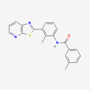 3-methyl-N-(2-methyl-3-(thiazolo[5,4-b]pyridin-2-yl)phenyl)benzamide