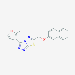 3-(2-Methylfuran-3-yl)-6-[(naphthalen-2-yloxy)methyl][1,2,4]triazolo[3,4-b][1,3,4]thiadiazole