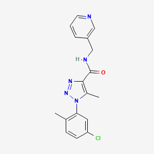 molecular formula C17H16ClN5O B2939109 1-(5-chloro-2-methylphenyl)-5-methyl-N-(pyridin-3-ylmethyl)-1H-1,2,3-triazole-4-carboxamide CAS No. 950230-97-4