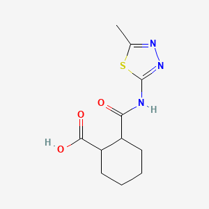 molecular formula C11H15N3O3S B2939125 2-[(5-methyl-1,3,4-thiadiazol-2-yl)carbamoyl]cyclohexane-1-carboxylic Acid CAS No. 560107-29-1