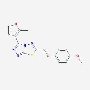 6-[(4-Methoxyphenoxy)methyl]-3-(2-methyl-3-furyl)[1,2,4]triazolo[3,4-b][1,3,4]thiadiazole