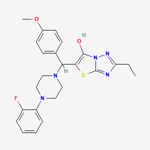 B2939144 2-Ethyl-5-((4-(2-fluorophenyl)piperazin-1-yl)(4-methoxyphenyl)methyl)thiazolo[3,2-b][1,2,4]triazol-6-ol CAS No. 898367-96-9