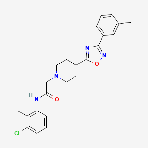 molecular formula C23H25ClN4O2 B2939145 N-(3-chloro-2-methylphenyl)-2-(4-(3-(m-tolyl)-1,2,4-oxadiazol-5-yl)piperidin-1-yl)acetamide CAS No. 1251575-42-4