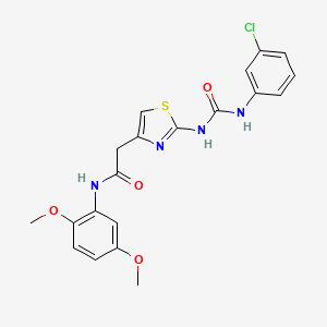 2-(2-(3-(3-chlorophenyl)ureido)thiazol-4-yl)-N-(2,5-dimethoxyphenyl)acetamide