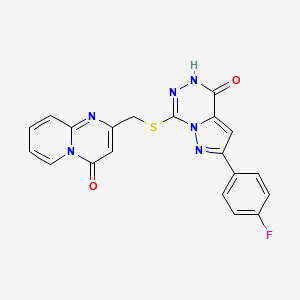 2-({[2-(4-fluorophenyl)-4-oxo-4,5-dihydropyrazolo[1,5-d][1,2,4]triazin-7-yl]thio}methyl)-4H-pyrido[1,2-a]pyrimidin-4-one