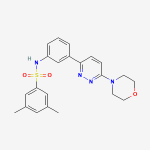3,5-dimethyl-N-(3-(6-morpholinopyridazin-3-yl)phenyl)benzenesulfonamide
