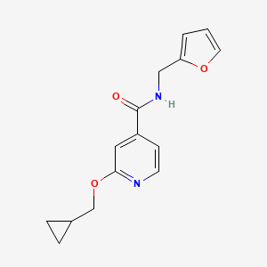 2-(cyclopropylmethoxy)-N-(furan-2-ylmethyl)isonicotinamide