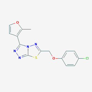 6-[(4-Chlorophenoxy)methyl]-3-(2-methyl-3-furyl)[1,2,4]triazolo[3,4-b][1,3,4]thiadiazole