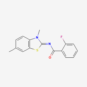 (E)-N-(3,6-dimethylbenzo[d]thiazol-2(3H)-ylidene)-2-fluorobenzamide
