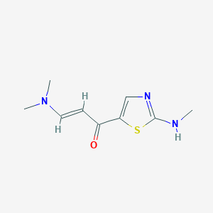 molecular formula C9H13N3OS B2939188 (E)-3-(dimethylamino)-1-[2-(methylamino)-1,3-thiazol-5-yl]prop-2-en-1-one CAS No. 338400-18-3
