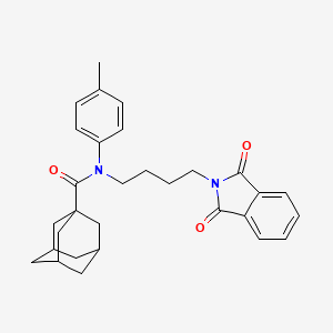 molecular formula C30H34N2O3 B2939199 N-[4-(1,3-dioxoisoindol-2-yl)butyl]-N-(4-methylphenyl)adamantane-1-carboxamide CAS No. 313646-81-0