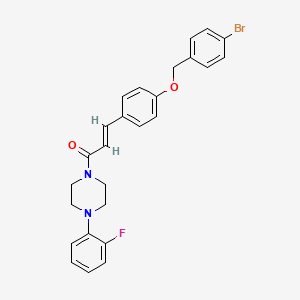molecular formula C26H24BrFN2O2 B2939200 (E)-3-{4-[(4-溴苄基)氧基]苯基}-1-[4-(2-氟苯基)哌嗪基]-2-丙烯-1-酮 CAS No. 477888-98-5