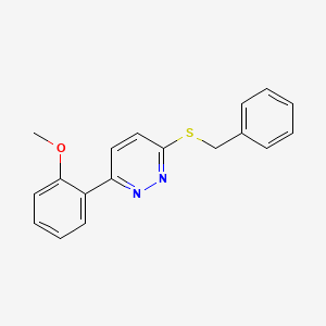 molecular formula C18H16N2OS B2939204 3-Benzylsulfanyl-6-(2-methoxyphenyl)pyridazine CAS No. 896044-24-9