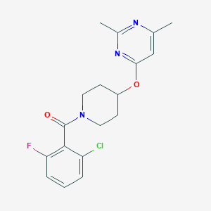 molecular formula C18H19ClFN3O2 B2939208 (2-Chloro-6-fluorophenyl)(4-((2,6-dimethylpyrimidin-4-yl)oxy)piperidin-1-yl)methanone CAS No. 2034579-28-5