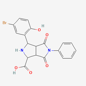 3-(5-Bromo-2-hydroxyphenyl)-4,6-dioxo-5-phenyloctahydropyrrolo[3,4-c]pyrrole-1-carboxylic acid