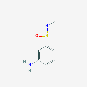 molecular formula C8H12N2OS B2939213 3-[Methyl(methylimino)oxo-lambda6-sulfanyl]aniline CAS No. 1822633-59-9