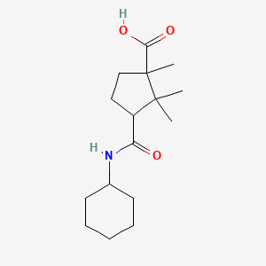 3-Cyclohexylcarbamoyl-1,2,2-trimethyl-cyclopentanecarboxylic acid