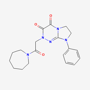 molecular formula C19H23N5O3 B2939230 2-(2-(氮杂环-1-基)-2-氧代乙基)-8-苯基-7,8-二氢咪唑并[2,1-c][1,2,4]三嗪-3,4(2H,6H)-二酮 CAS No. 941916-77-4