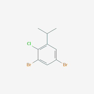 molecular formula C9H9Br2Cl B2939232 1,5-Dibromo-2-chloro-3-isopropylbenzene CAS No. 1160575-03-0