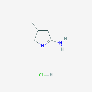 molecular formula C5H11ClN2 B2939233 3-methyl-3,4-dihydro-2H-pyrrol-5-amine;hydrochloride CAS No. 102800-70-4