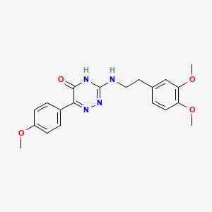 3-{[2-(3,4-Dimethoxyphenyl)ethyl]amino}-6-(4-methoxyphenyl)-1,2,4-triazin-5-ol