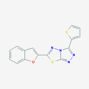 6-(1-Benzofuran-2-yl)-3-(2-thienyl)[1,2,4]triazolo[3,4-b][1,3,4]thiadiazole