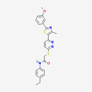 N-(4-ethylphenyl)-2-({6-[2-(3-methoxyphenyl)-4-methyl-1,3-thiazol-5-yl]pyridazin-3-yl}sulfanyl)acetamide