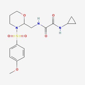 N'-cyclopropyl-N-[[3-(4-methoxyphenyl)sulfonyl-1,3-oxazinan-2-yl]methyl]oxamide