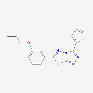 molecular formula C16H12N4OS2 B293927 Allyl 3-[3-(2-thienyl)[1,2,4]triazolo[3,4-b][1,3,4]thiadiazol-6-yl]phenyl ether 