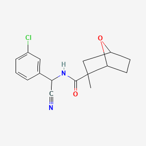molecular formula C16H17ClN2O2 B2939270 N-[(3-chlorophenyl)(cyano)methyl]-2-methyl-7-oxabicyclo[2.2.1]heptane-2-carboxamide CAS No. 1798779-65-3