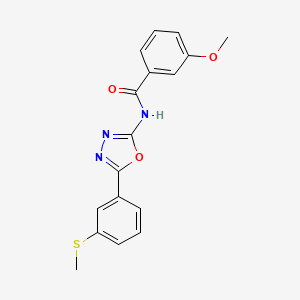 3-methoxy-N-(5-(3-(methylthio)phenyl)-1,3,4-oxadiazol-2-yl)benzamide