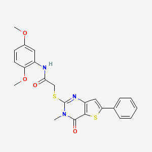 molecular formula C23H21N3O4S2 B2939288 N-[(5-methyl-1H-benzimidazol-2-yl)methyl]-1-[(3-methyl-2-oxo-2,3-dihydro-1,3-benzothiazol-6-yl)sulfonyl]piperidine-4-carboxamide CAS No. 1105251-84-0
