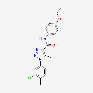 molecular formula C19H19ClN4O2 B2939301 1-(3-chloro-4-methylphenyl)-N-(4-ethoxyphenyl)-5-methyl-1H-1,2,3-triazole-4-carboxamide CAS No. 899760-54-4